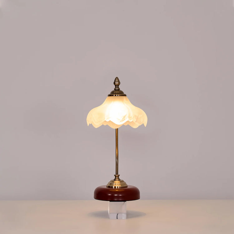 Vintage Flower Glass Table Lamp