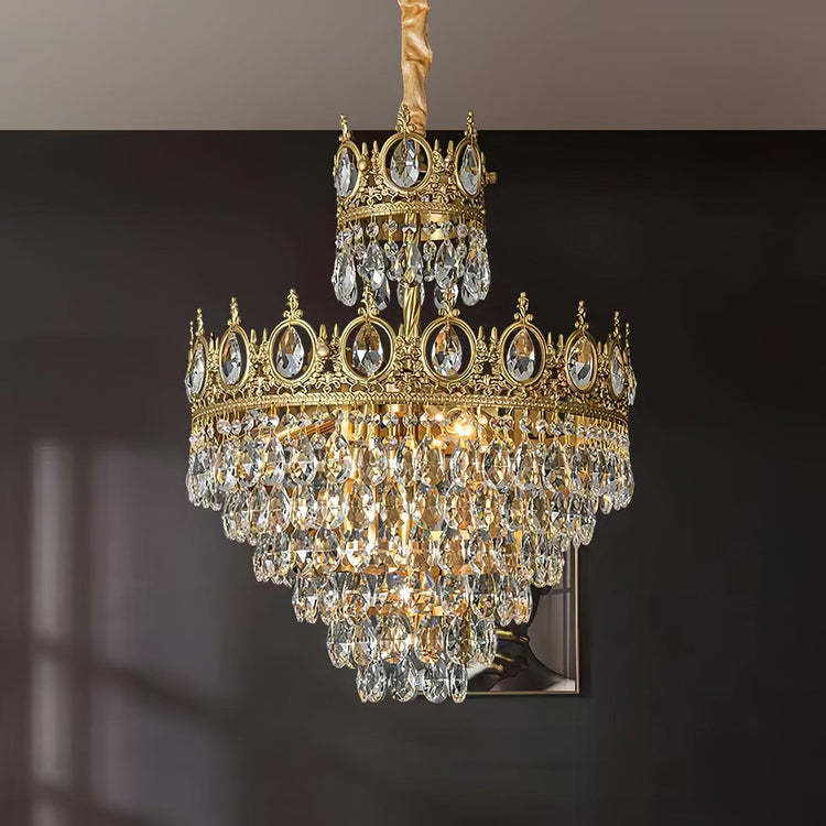 Retro Tiered Circular Crystal Chandelier