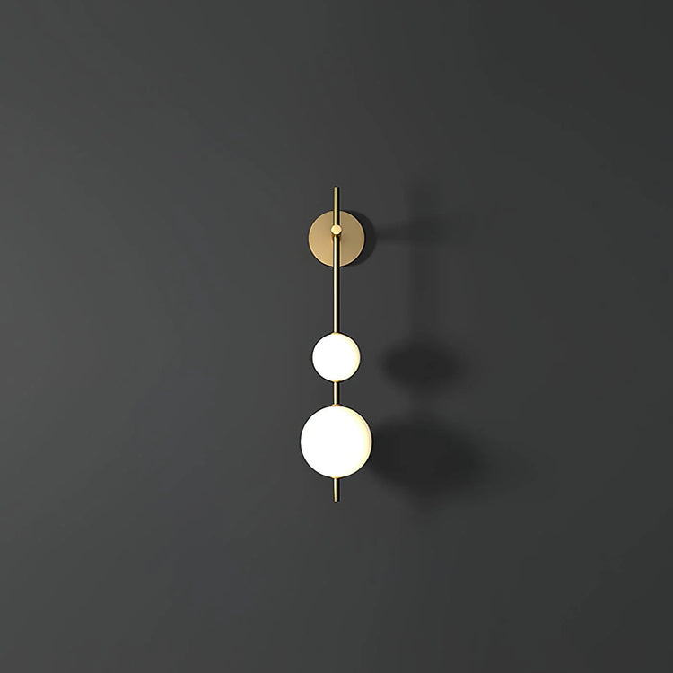 Stilfuld sfærisk glasvæglampe