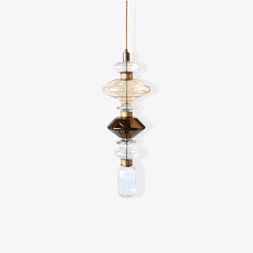 Lampe suspendue élégante à plusieurs abat-jour en verre