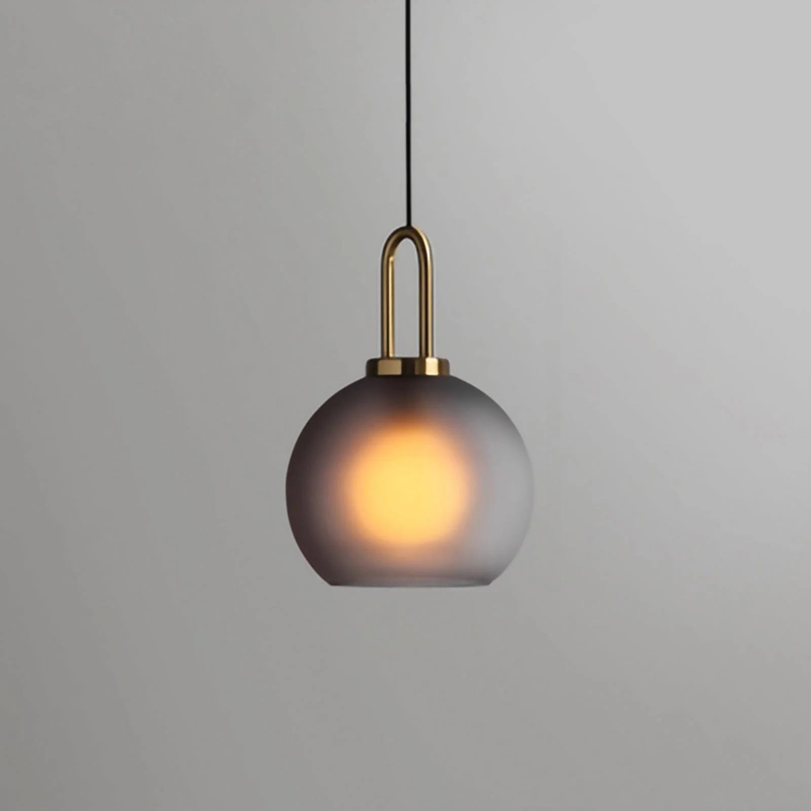 Lampe à Suspension Pendule Vintage en Verre