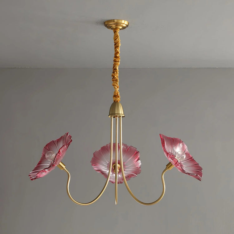 Klassisk LotusBloom lysekrone i glas