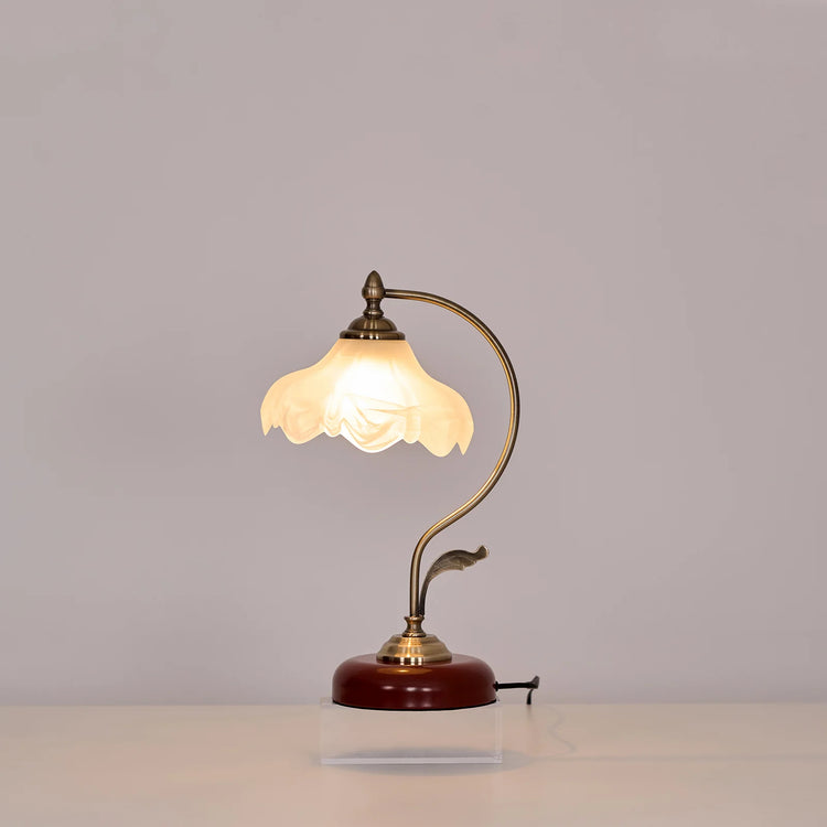 Vintage Flower Glass Table Lamp