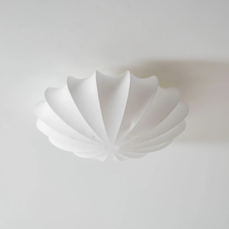 Modern Shell-Shaped Silk Ceiling Light