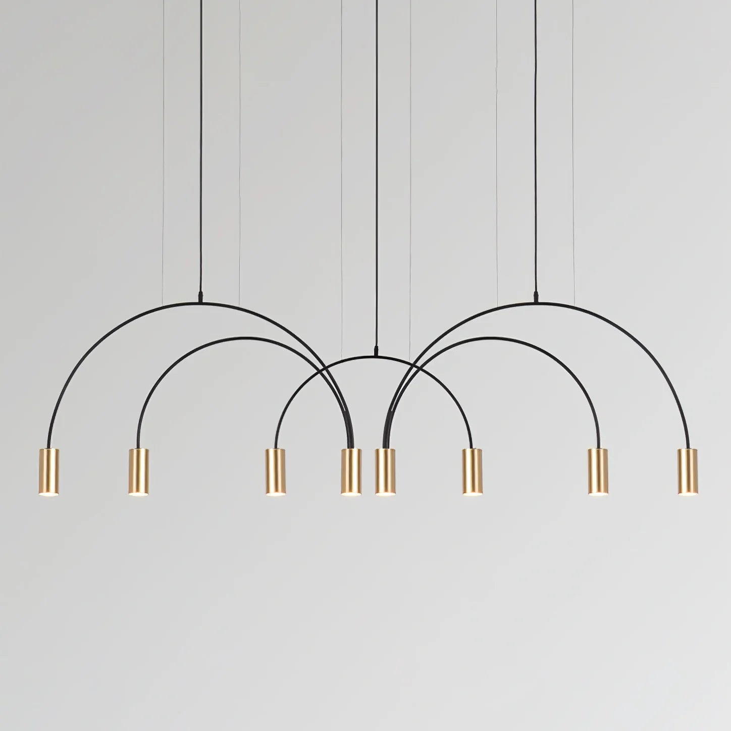 Lampe à suspension minimaliste en fer à arc