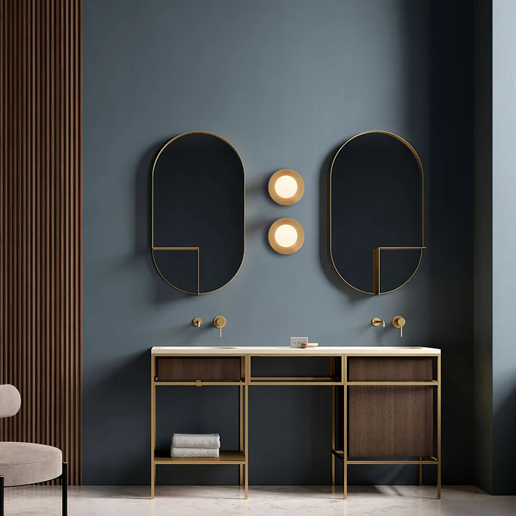 Moderne Cirkulær Ring Glas Væglampe