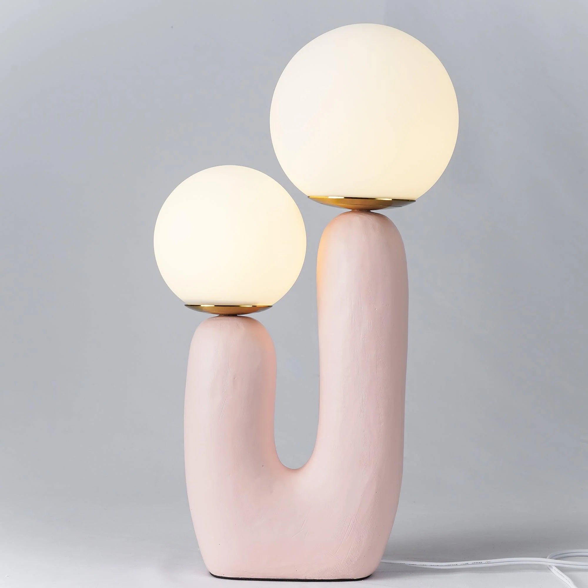 Lampe de table en verre à sphère tendance Cactus