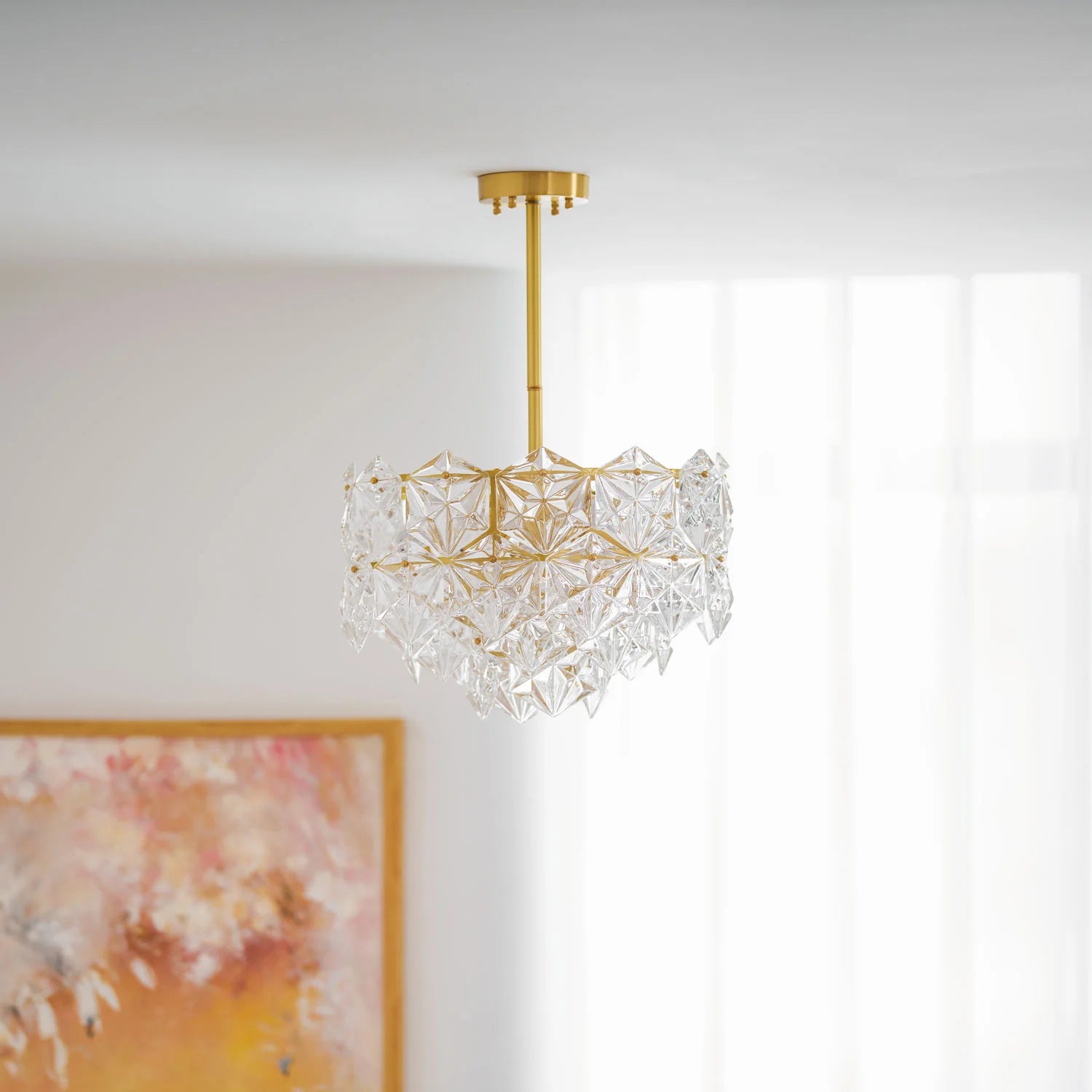 Lampadario di cristallo del gelo