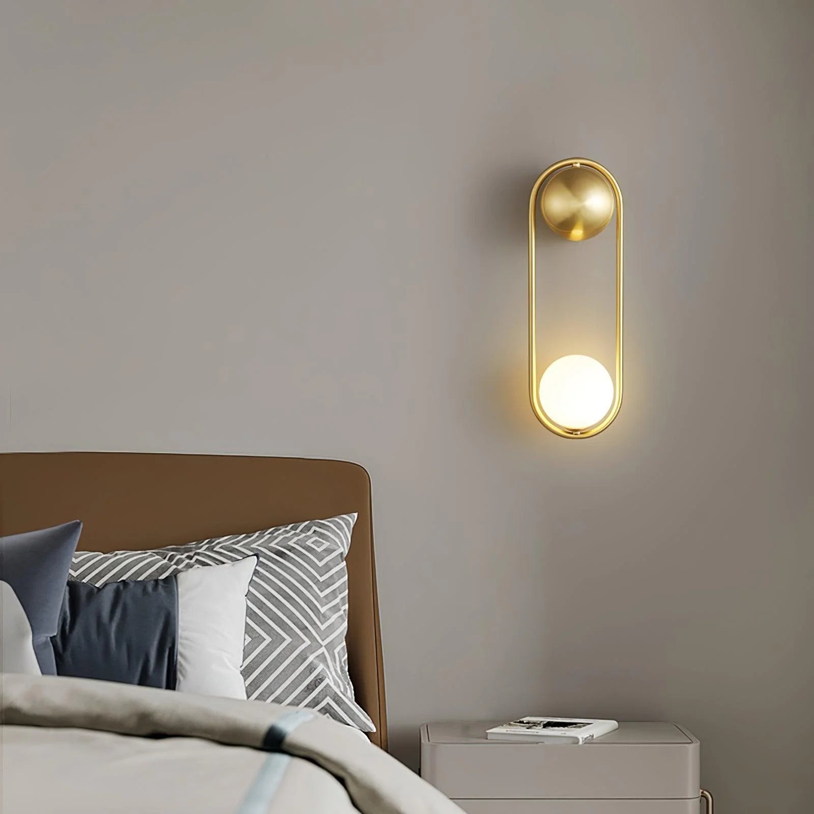 Applique murale ovale allongée en fer élégante