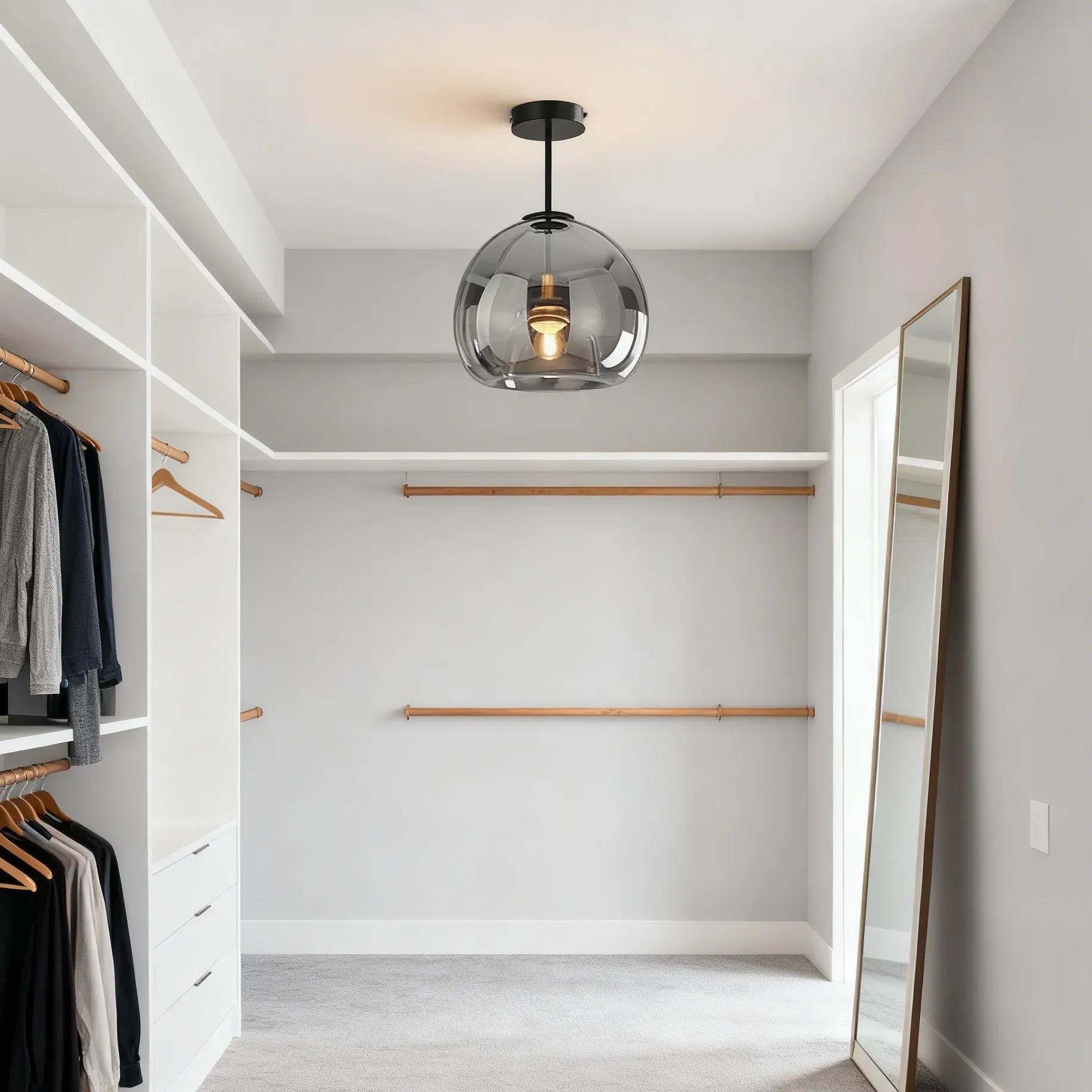Modern Simple Copper Glass Ceiling Light