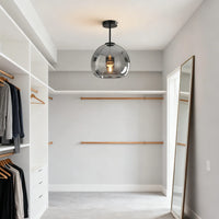 Moderne simpelt kobberglasloftslys