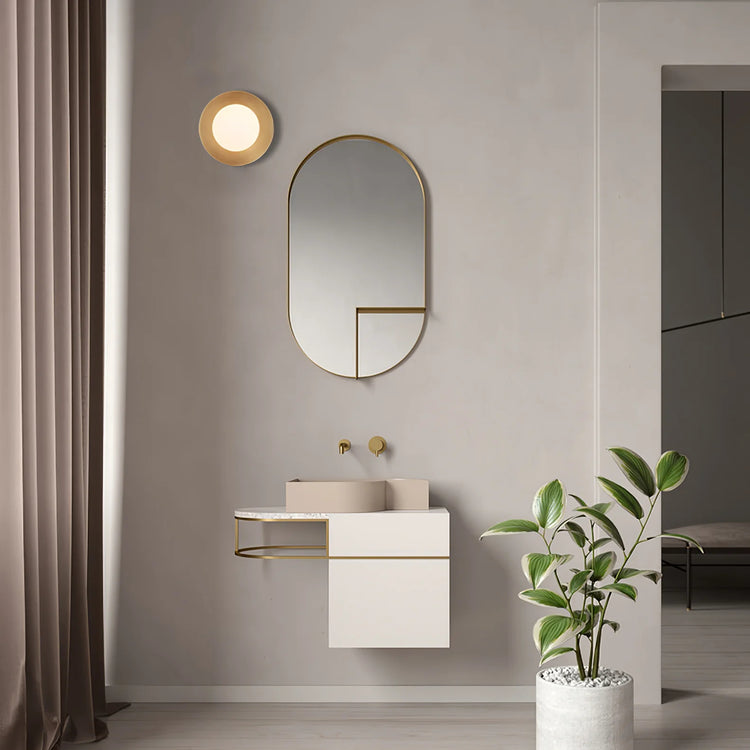 Moderne Cirkulær Ring Glas Væglampe