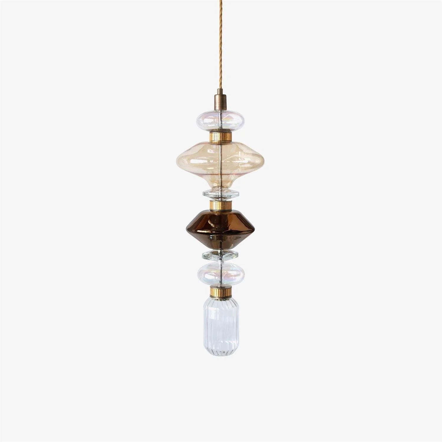Lampe suspendue élégante à plusieurs abat-jour en verre