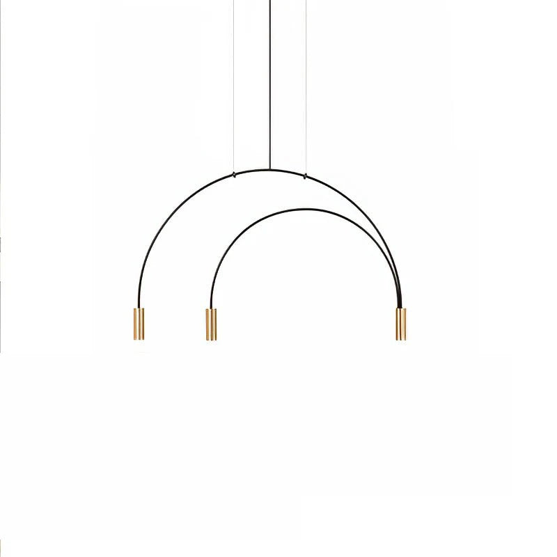 Lampe à suspension minimaliste en fer à arc