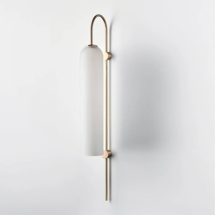 Rustik Tube Curve-Metal væglampe