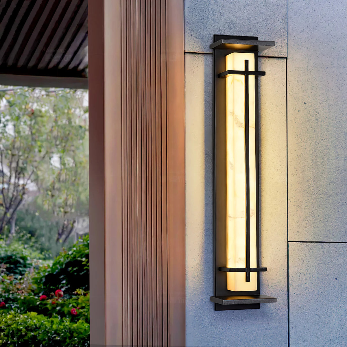 Luce da parete esterna urbana quadrata