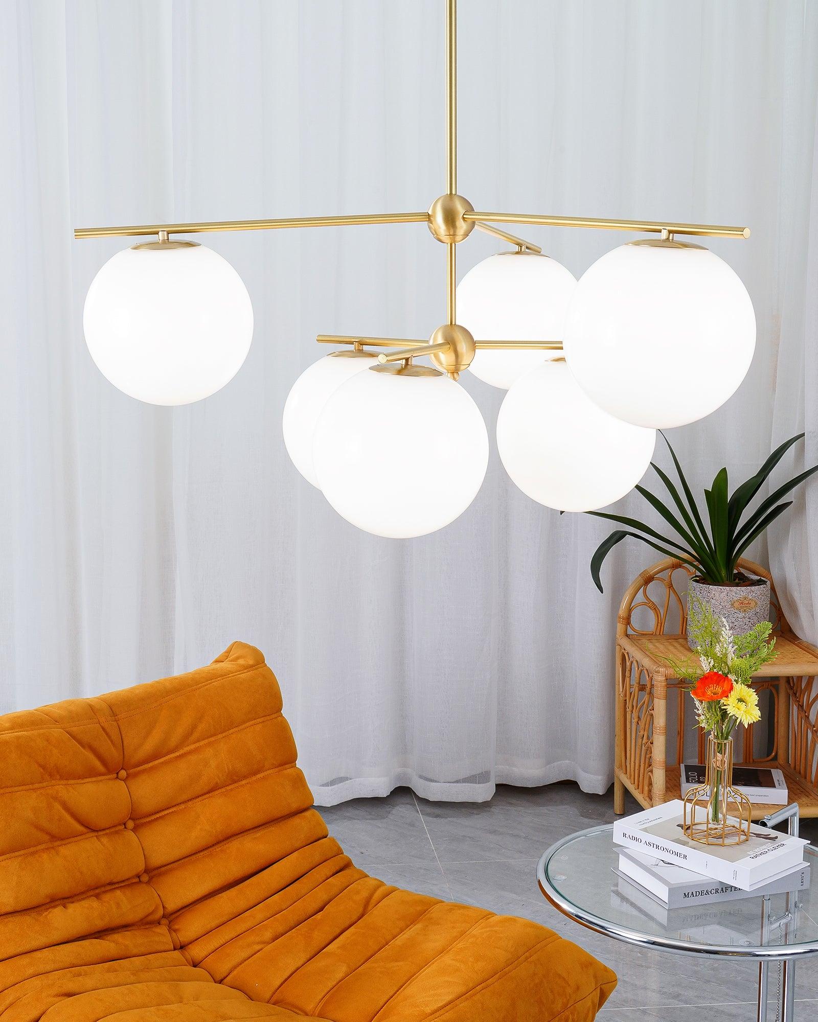 Lampadario a stelo orbitale
