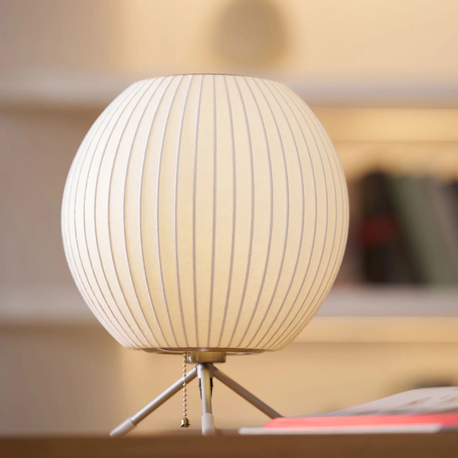 Classical Oval Imitation Silk Table Lamp