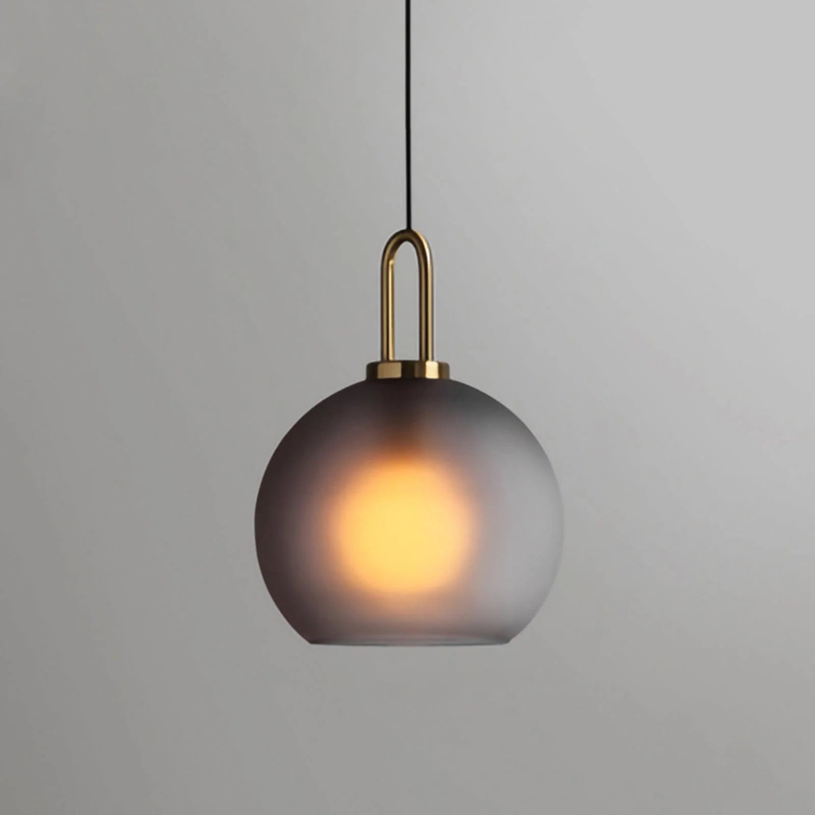 Lampe à Suspension Pendule Vintage en Verre