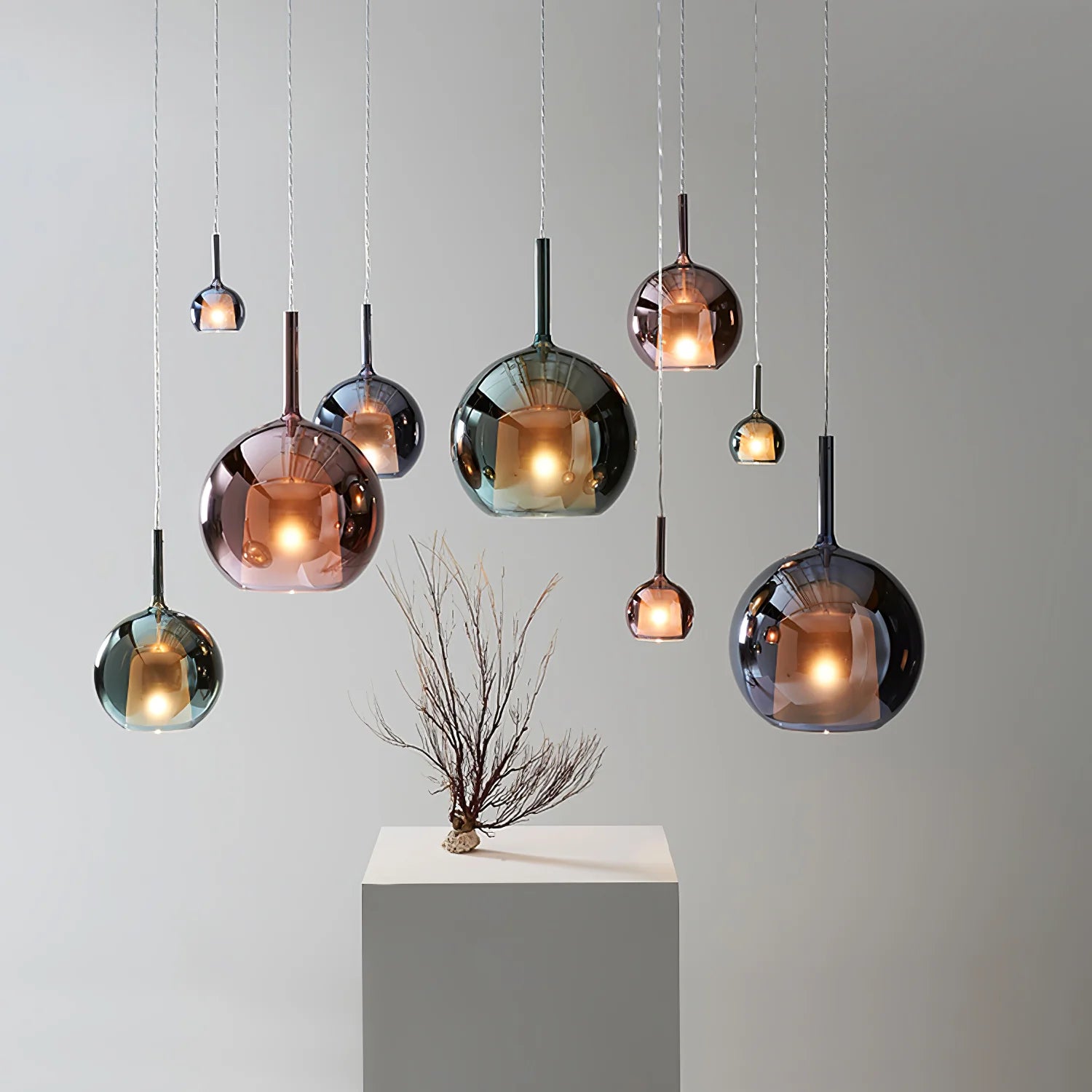 Lampada a sospensione a sfera luminosa