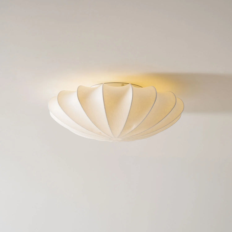 Modern Shell-Shaped Silk Ceiling Light