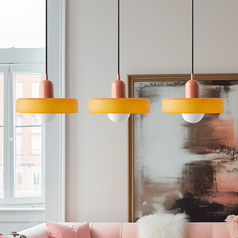 Three-Head Bauhaus-Style Minimalist Glass Pendant Light
