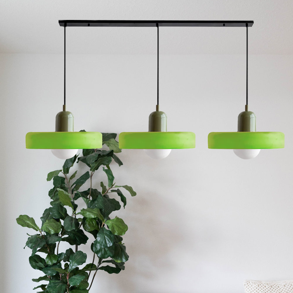 Three-Head Bauhaus-Style Minimalist Glass Pendant Light