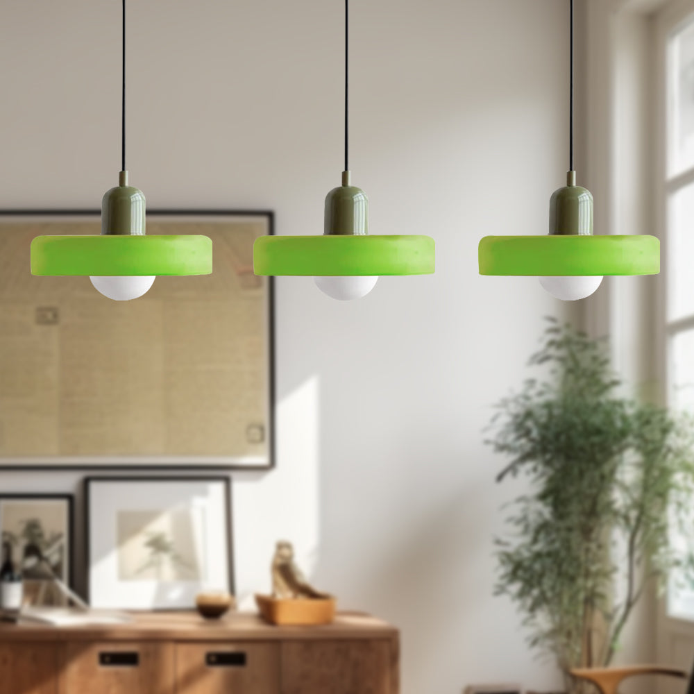 Three-Head Bauhaus-Style Minimalist Glass Pendant Light
