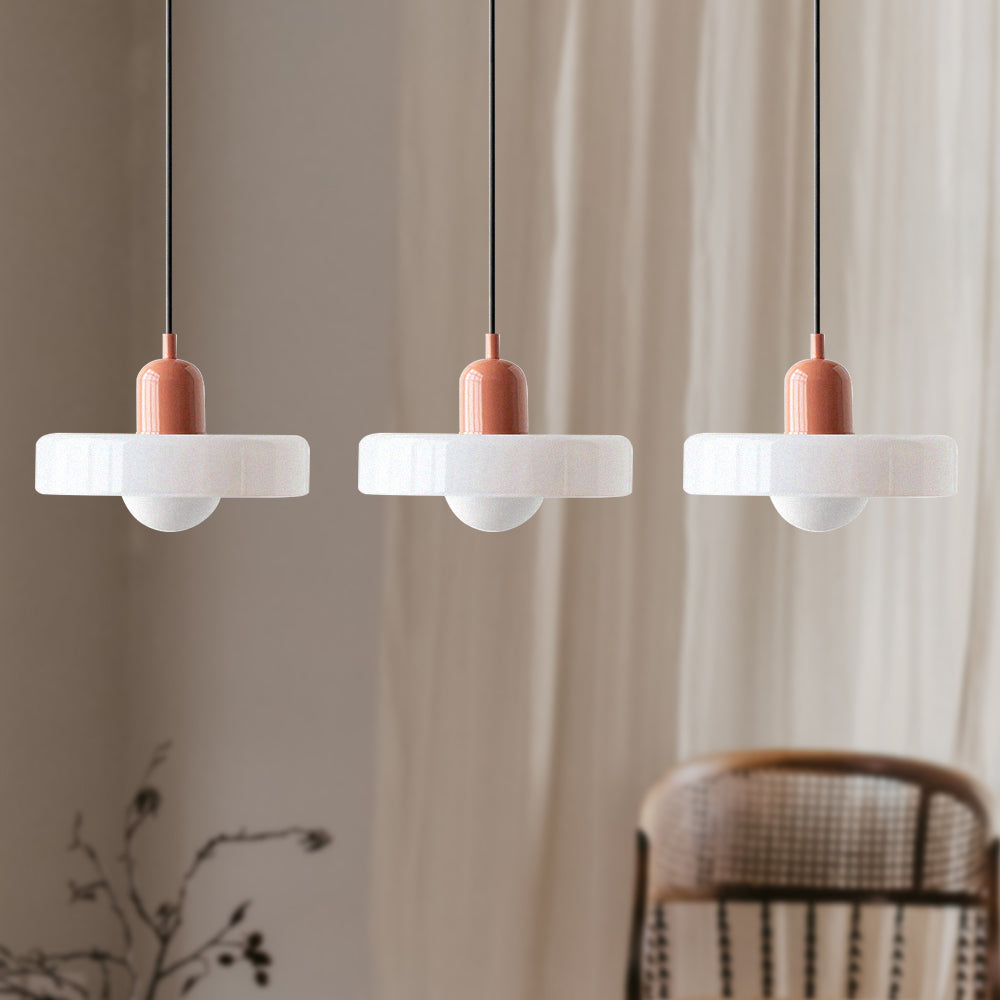 Three-Head Bauhaus-Style Minimalist Glass Pendant Light