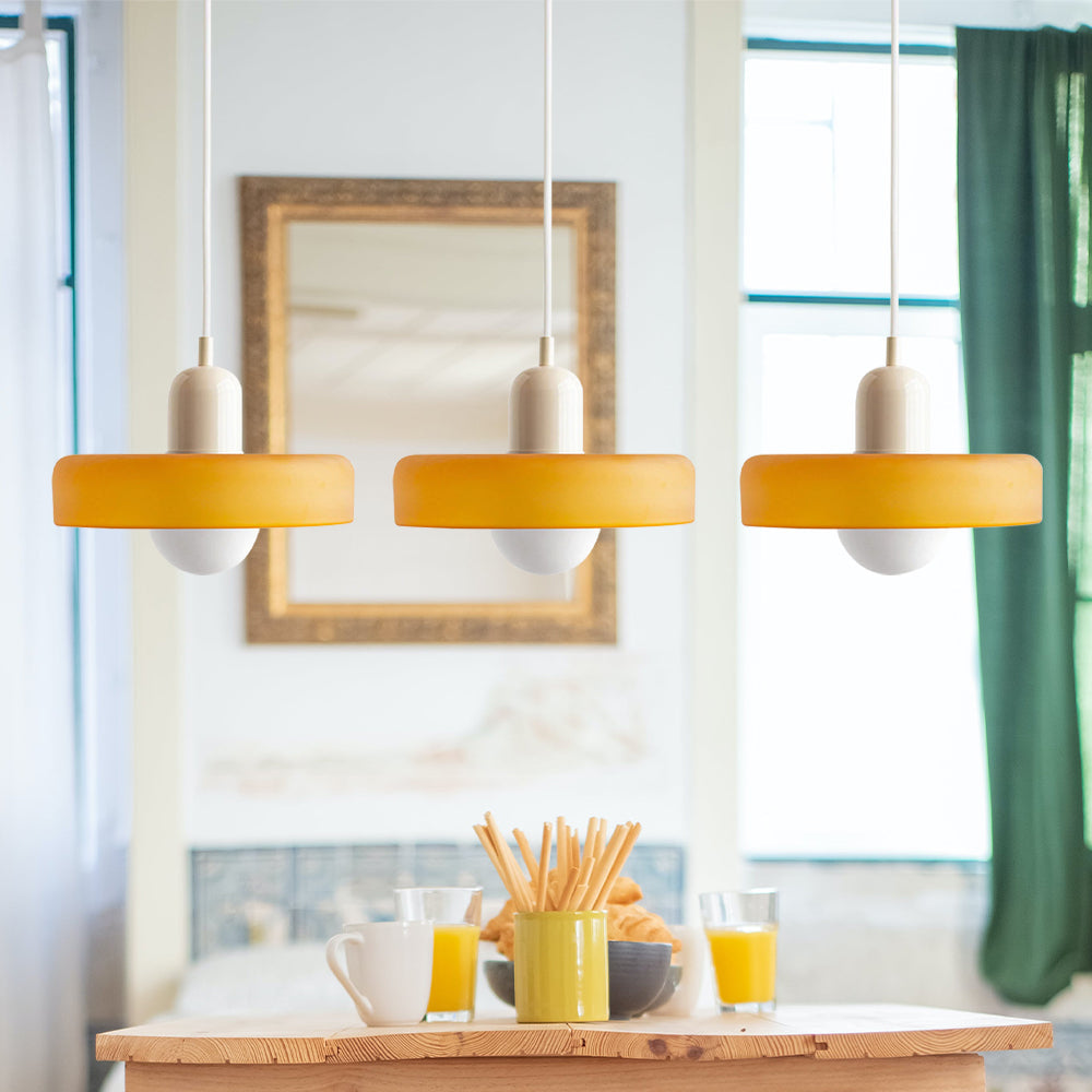 Three-Head Bauhaus-Style Minimalist Glass Pendant Light