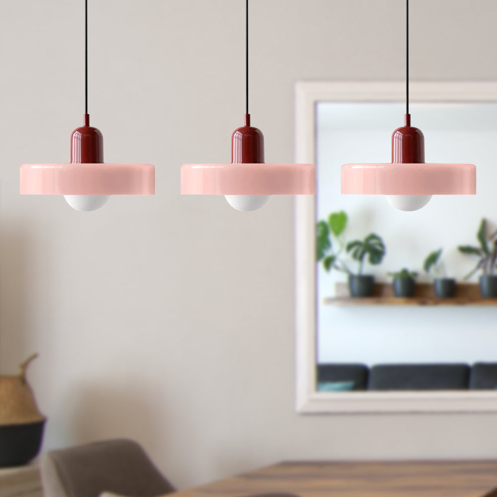 Three-Head Bauhaus-Style Minimalist Glass Pendant Light