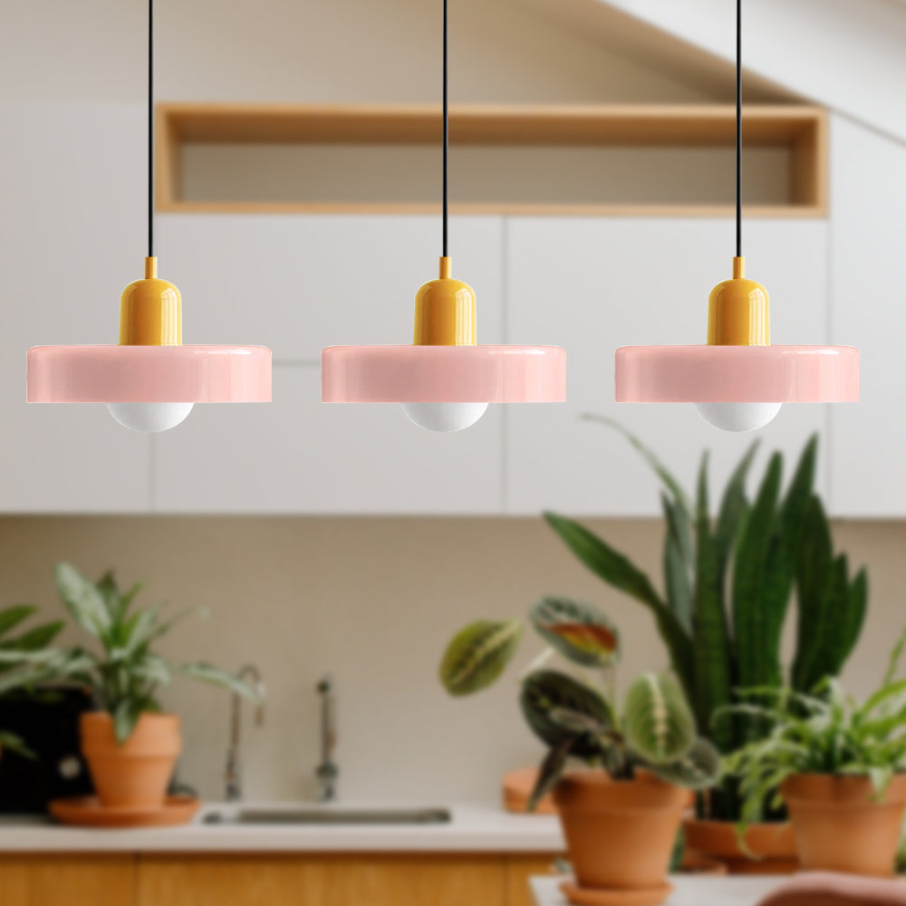 Three-Head Bauhaus-Style Minimalist Glass Pendant Light