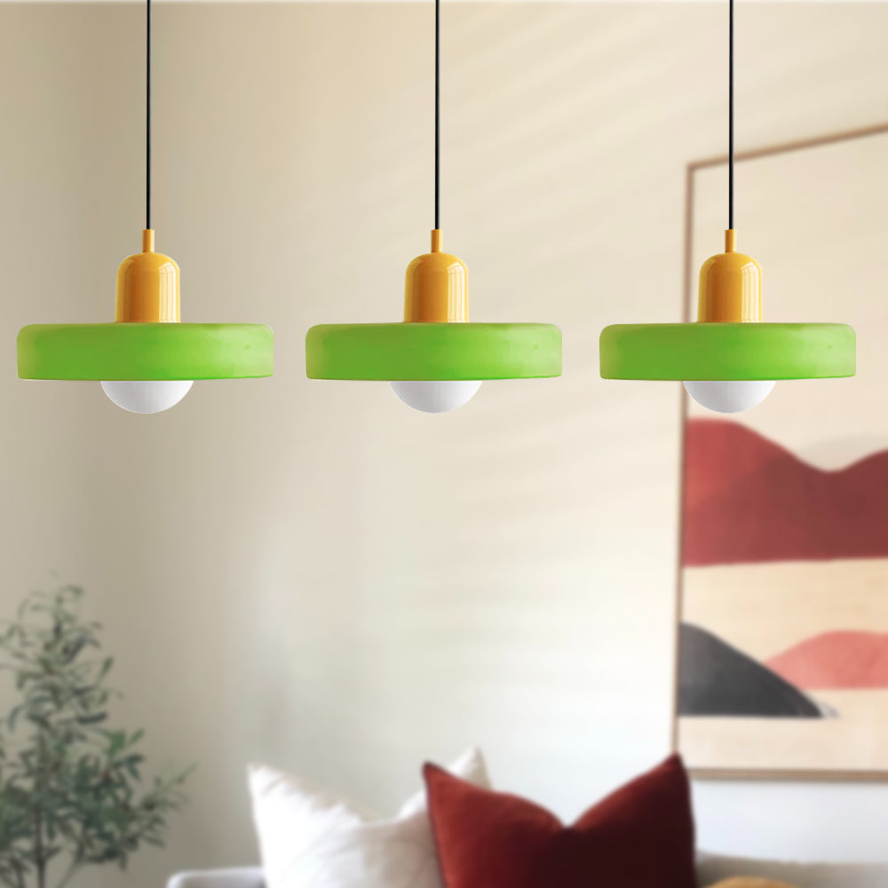 Three-Head Bauhaus-Style Minimalist Glass Pendant Light