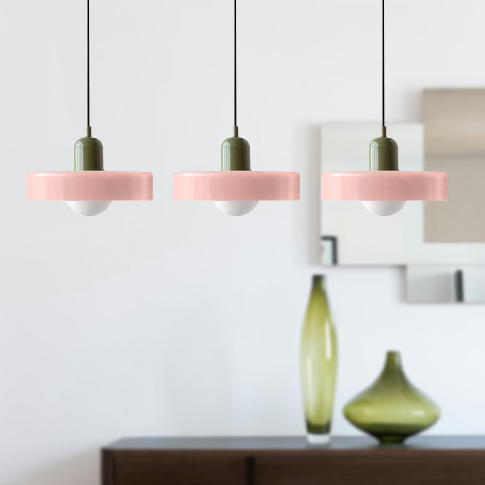 Three-Head Bauhaus-Style Minimalist Glass Pendant Light