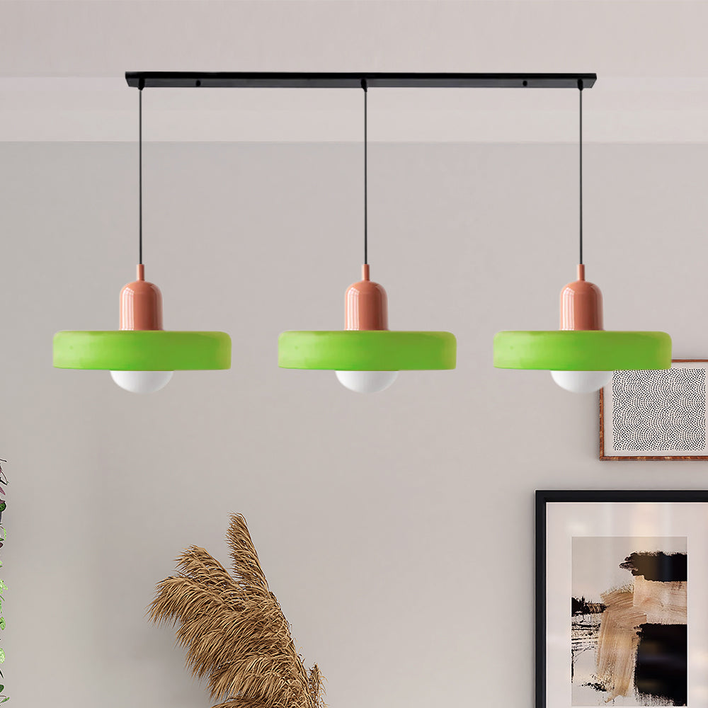 Three-Head Bauhaus-Style Minimalist Glass Pendant Light