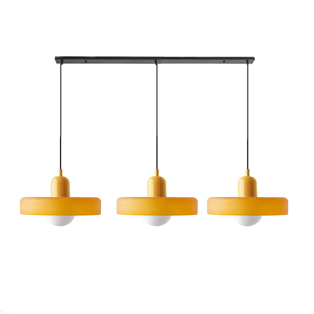 Three-Head Bauhaus-Style Minimalist Glass Pendant Light