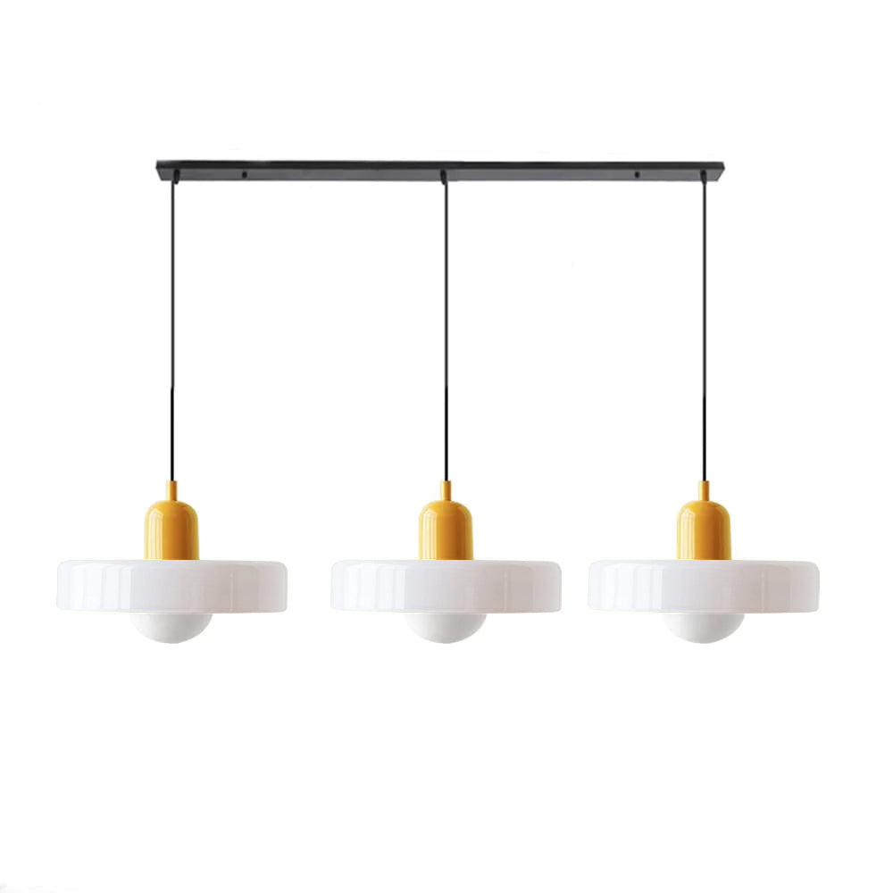 Three-Head Bauhaus-Style Minimalist Glass Pendant Light