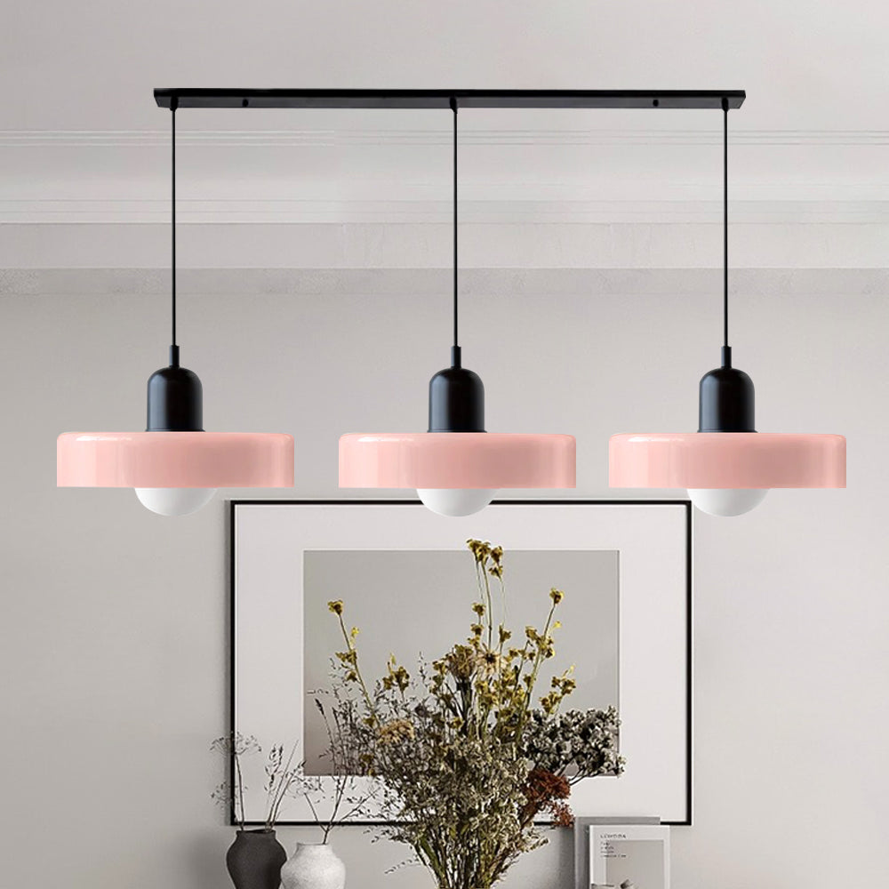 Three-Head Bauhaus-Style Minimalist Glass Pendant Light