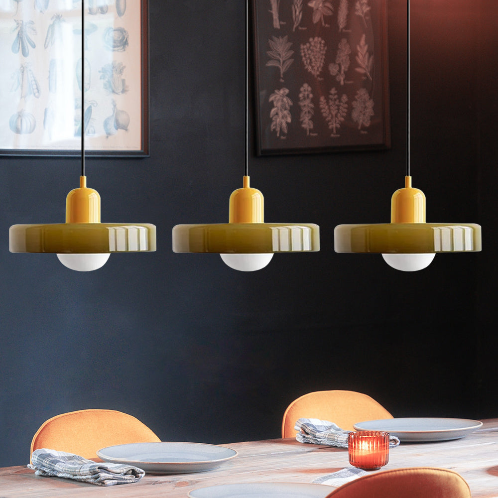 Three-Head Bauhaus-Style Minimalist Glass Pendant Light