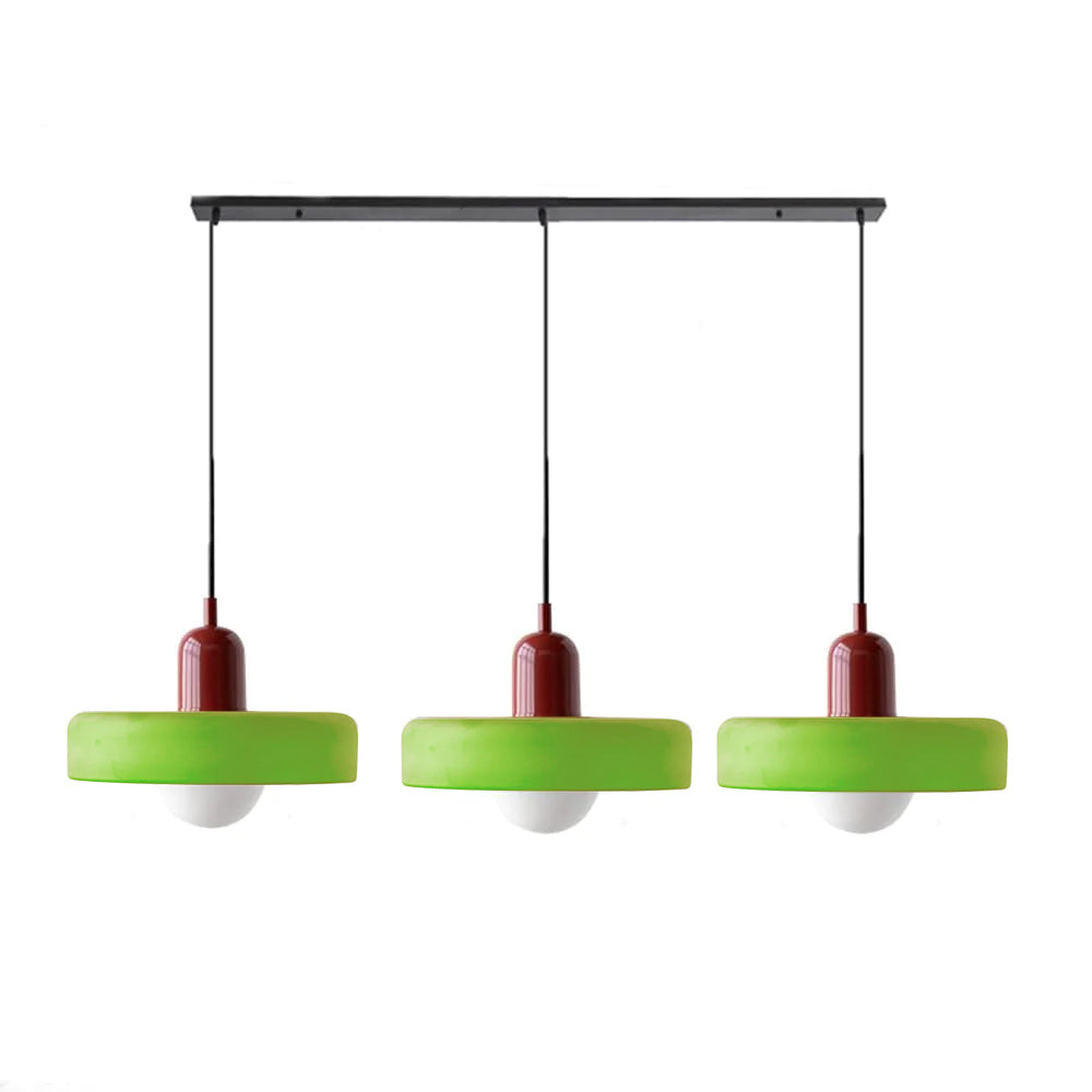 Three-Head Bauhaus-Style Minimalist Glass Pendant Light