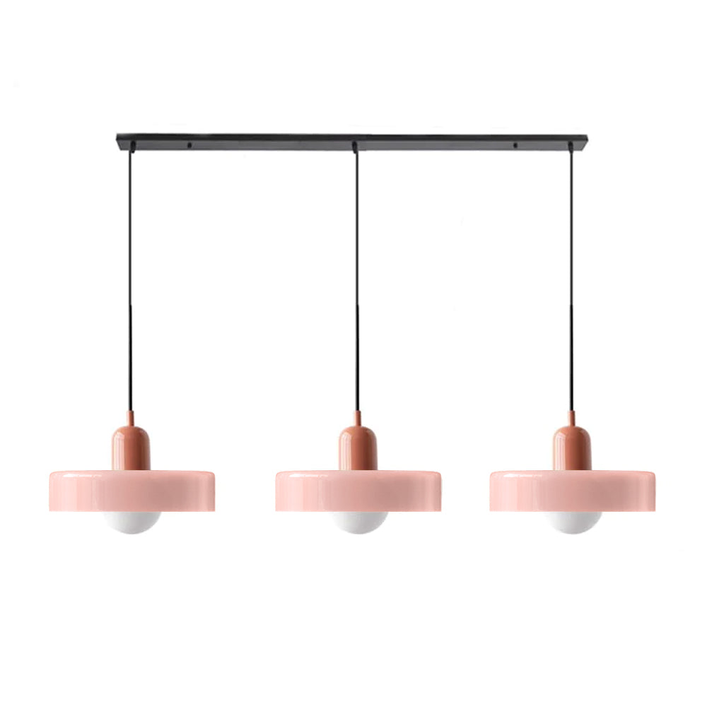 Three-Head Bauhaus-Style Minimalist Glass Pendant Light