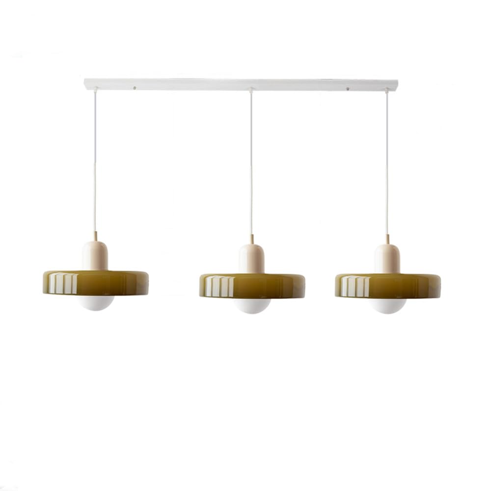 Three-Head Bauhaus-Style Minimalist Glass Pendant Light
