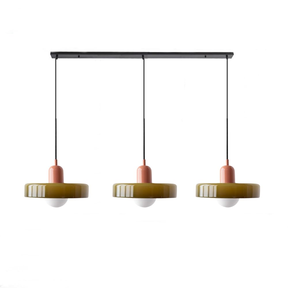 Three-Head Bauhaus-Style Minimalist Glass Pendant Light