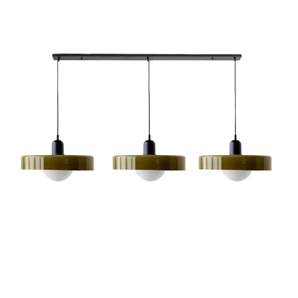 Three-Head Bauhaus-Style Minimalist Glass Pendant Light