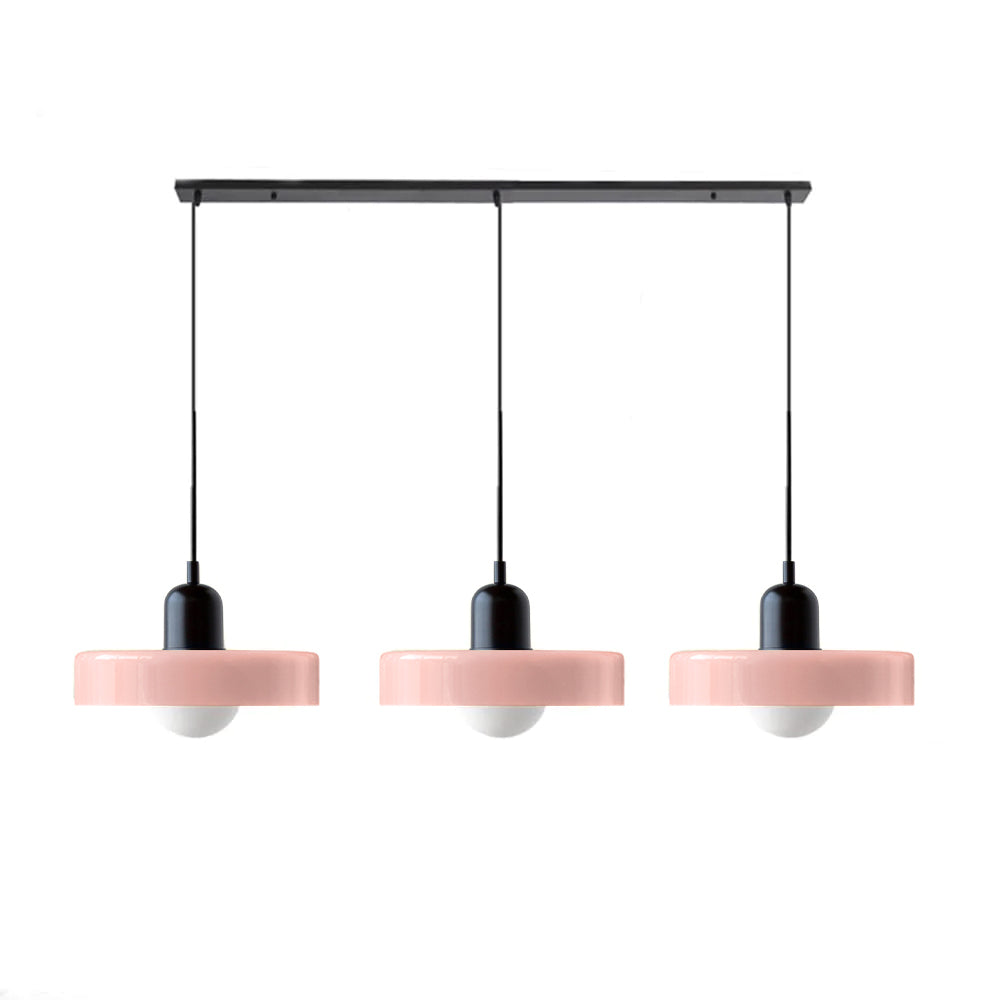 Three-Head Bauhaus-Style Minimalist Glass Pendant Light