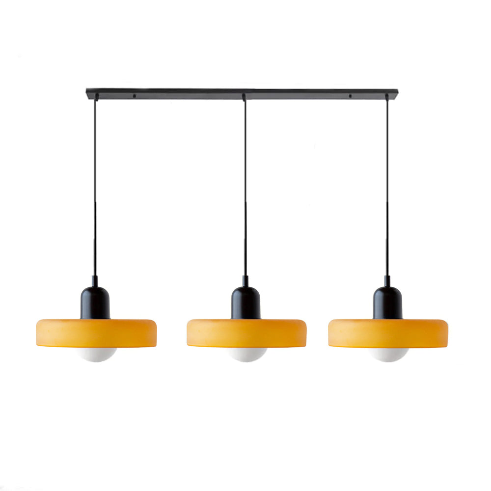 Three-Head Bauhaus-Style Minimalist Glass Pendant Light