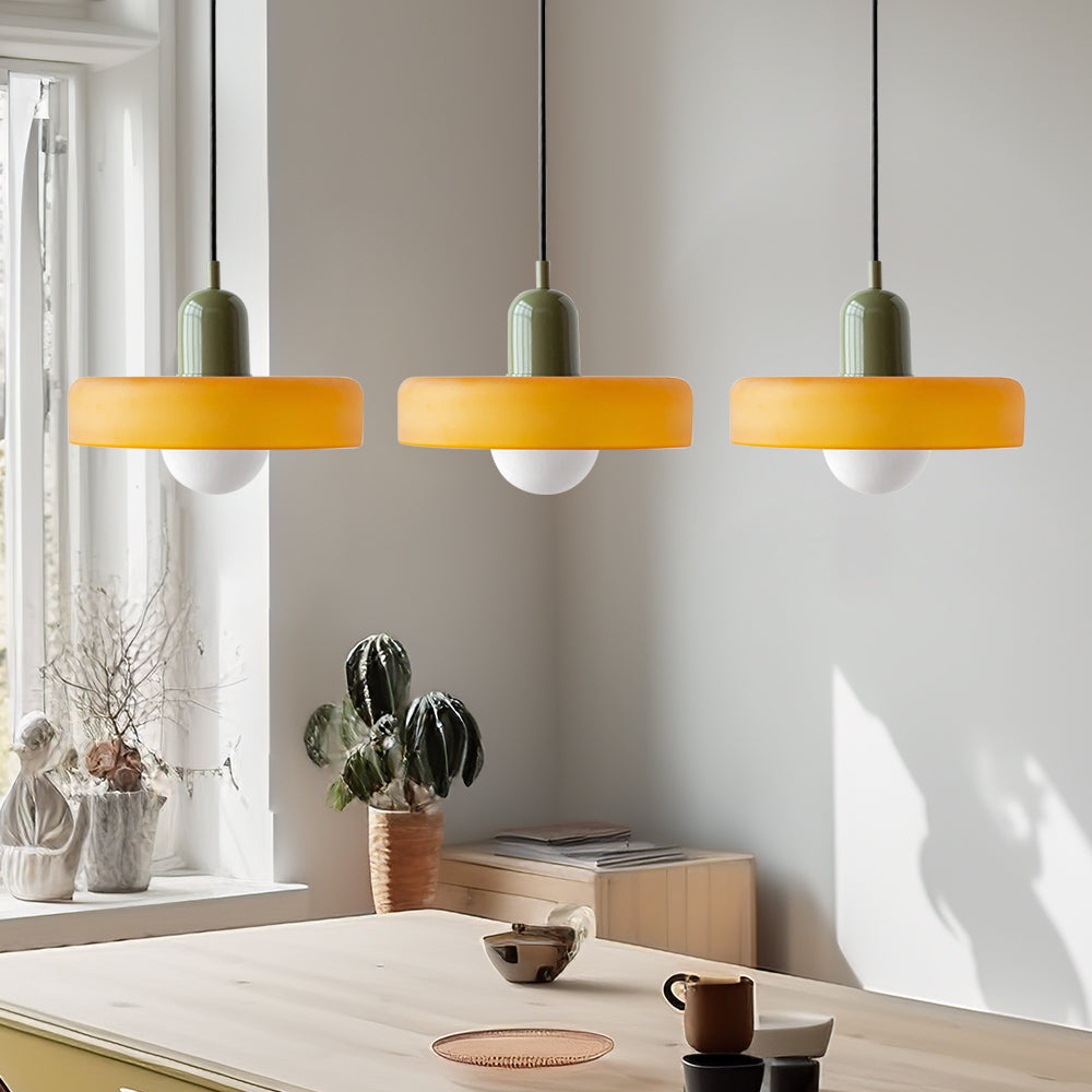 Three-Head Bauhaus-Style Minimalist Glass Pendant Light