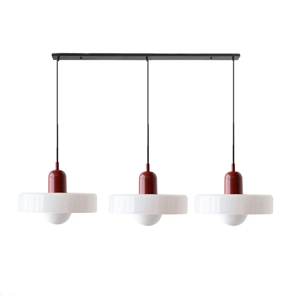 Three-Head Bauhaus-Style Minimalist Glass Pendant Light