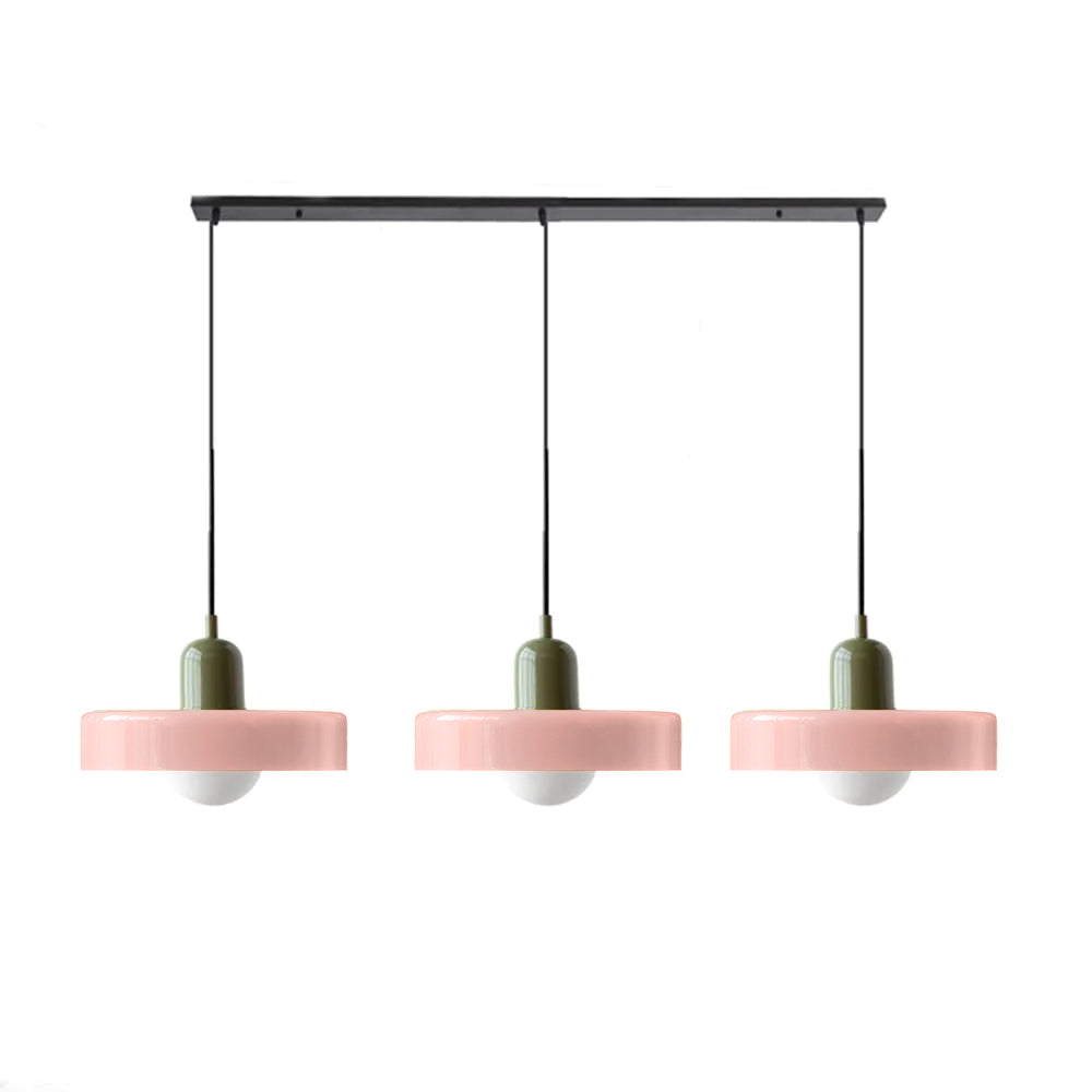 Three-Head Bauhaus-Style Minimalist Glass Pendant Light