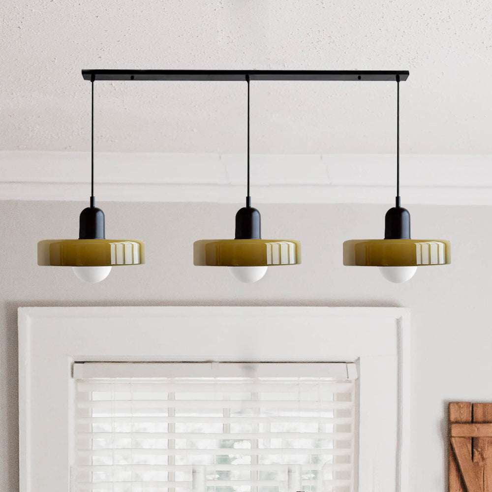 Three-Head Bauhaus-Style Minimalist Glass Pendant Light